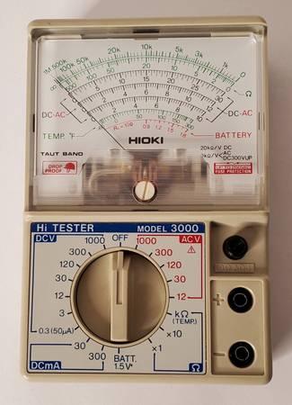 HIOKI MODEL 3000 Multimeter Analog Tester With Leads and Case.jpg