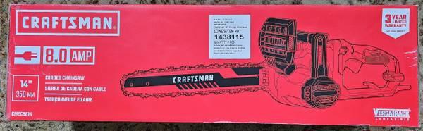 Craftsman 14-in Corded Electric 8 Amp Chainsaw (BRAND NEW).jpg